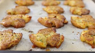 Crispy Smashed Potatoes Recipe [upl. by Livingstone92]