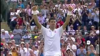 Match point Djokovic beats Cilic in five  Wimbledon 2014 [upl. by Fording]