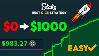 TURN 0 TO 1000 IN 1 DAY  STAKE DICE STRATEGY [upl. by Romeu167]