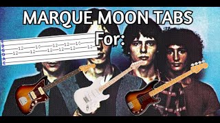 Television  Marque Moon  2 Guitar and Bass TabsTutorial [upl. by Irvin]