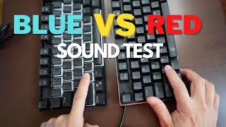 Blue Switch VS Red Switch on Mechanical Keyboard  Sound Test on Redragon K552 VS HUO JI  Review [upl. by Reteid]