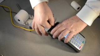 Verifone VX520 Thermal Paper Adapter Time Lapse [upl. by Salohci]