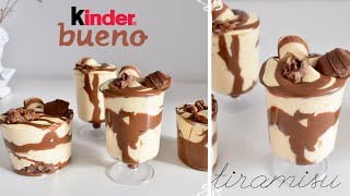 Tiramisu en 10 MIN  Kinder Bueno Nutella Daim Recette facile amp rapide en verrine [upl. by Ened]