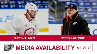 Jake Walman and Derek Lalonde Morning Skate Updates  April 1  TBL [upl. by Sulecram]