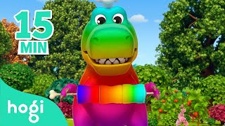 Learn Colors with Dinosaur Cooking｜15 min｜Learn Colors for Kids｜Compilation｜3D Kids｜Hogi Colors [upl. by Booker595]