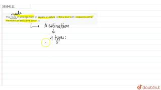 The node of arrangement of sepals or petals in floral bud with [upl. by Adilem]