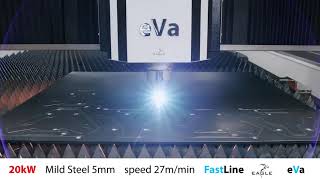 20kW  5mm mild steel cutting FastLine  Eagle Lasers TheGameChangers [upl. by Sharp]