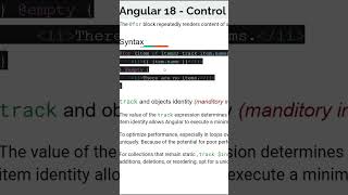 Angular 18 5  How to use Control Flow Statement  For [upl. by Osnohpla985]