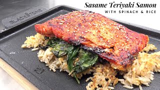 Sesame Teriyaki Salmon With The Blackstone Air Fryer Combo [upl. by Boonie856]