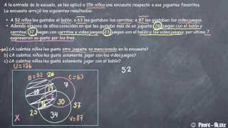 Diagramas de Venn problema 210  Tres conjuntos [upl. by Cline865]