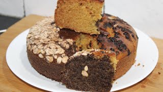 Eggless Atta Cake Recipe Without Oven  Vanilla Chocolate Cake by food code [upl. by Polik435]