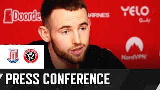 Rhys NorringtonDavies  Stoke City v Sheffield United  Prematch press conference [upl. by Hayidan]