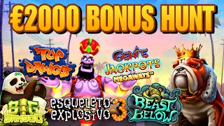 €2000 BONUS HUNT ESQUELETO 3 😍 BIG BAMBOO CHICKEN RUSH MORE😎🤞🎰 [upl. by Divan30]