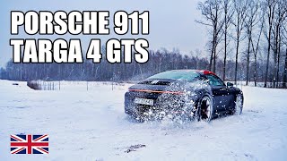 Porsche 911 Targa 4 GTS  Winter Ride ❄️ ENG  Test Drive and Review [upl. by Ketchum]