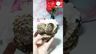 simple miniature cardboard flower vase making videocreative arkpleasesubscribe [upl. by Melody]