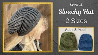 Crochet Slouchy Hat [upl. by Emmeline]