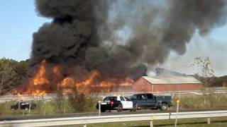 Windsor Locks CT Barn Fire 2009 video 1 of 3 [upl. by Rolfe]