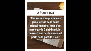 Verset Du Jour  2 Pierre 121  Les prophéties viennent de Dieu par linspiration du Saint Esprit [upl. by Adnoraj]