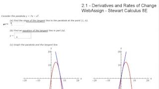 Calc 21 WebAssign  Derivatives and Rates of Change  Tangent Lines  Ex 01 [upl. by Repard781]