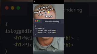 Conditional Rendering Like a Pro 💻💡 ReactJS ConditionalRendering ReactTips LearnReact short [upl. by Blen37]