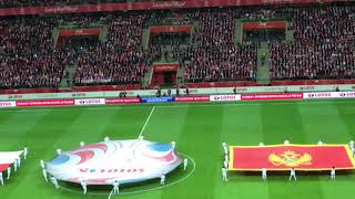 Hymn Czarnogóry Mecz PolskaCzarnogóra 08102017 Montenegro anthem [upl. by Zeidman]