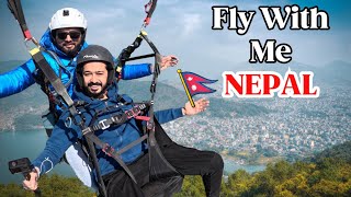 Paragliding in Pokhara Nepal 🇳🇵 Dont Miss This in Nepal🙏🏻 [upl. by Able424]