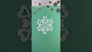 Easy paper snowflake papersnowflakes christmasdecor paperart easysnowflake papercut moitoiart [upl. by Ilak]