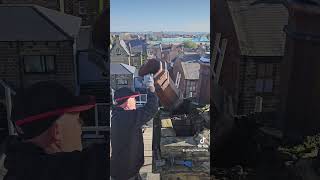 UNSAFE CHIMNEY STACK construction roofing diy roof roofingwork rubberroofing tips [upl. by Iturhs]