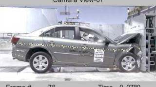 Crash Test 2009 Hyundai Sonata Full Frontal Impact NHTSA [upl. by Antonia114]