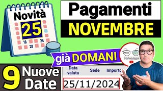 Inps PAGA 25 NOVEMBRE 2024 ➜ DATE PAGAMENTI ADI ASSEGNO UNICO PENSIONI BONUS NATALE 155€ INVALIDI [upl. by Delmor]