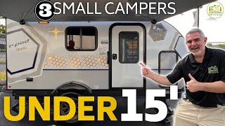 3 Small Camper Trailers Under 15  2024 Models [upl. by Ahtelra]