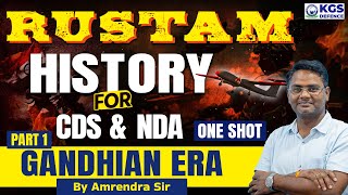 HISTORY  GANDHIAN ERA PART  01  Rustam Series for NDA amp CDS  HISTORY By Amrendra Sir [upl. by Corabelle836]