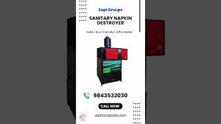 Sanitary Napkin Destroyer Machines  Sri Adhava Power Indistries [upl. by Yenaiv]