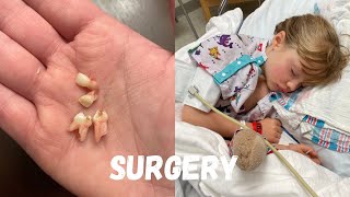 SURGERY  7yo Gets Anesthesia for Dental Surgery  Getting 4 Teeth Pulled  Hospital VLOG [upl. by Eatnahc]