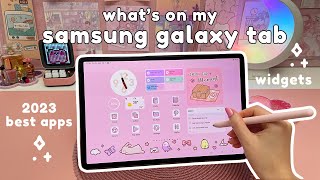 whats on my Samsung Galaxy Tab 💗 best apps  widgets  productivity apps note taking amp more [upl. by Geminius]