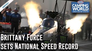 Brittany Force sets Top Fuel national speed record [upl. by Lucas240]