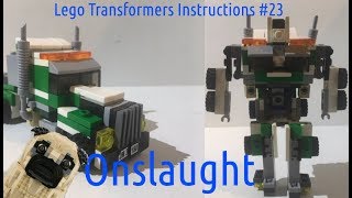 Lego Transformers Instructions 23 Onslaught S2 [upl. by Sherburn]