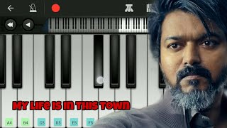 LEO  My life is in This Town  Easy Piano Tutorial  anirudh  Vijay [upl. by Ashia]