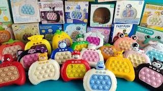 SATISFYING POP IT PUSH GAME BIGGEST COLLECTION ALL HELLO KITTY KUROMI CINNAMOROLL MARIO DORAEMON TOY [upl. by Gmur851]