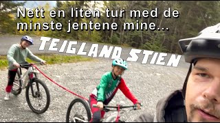 Jentene blir med å sykle Teigland stien i Øystese [upl. by Kcirdaed673]