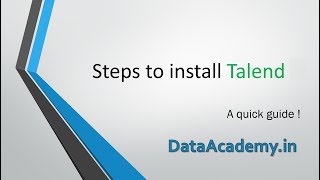 Steps to install Talend [upl. by Idarb]