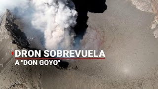 DRON EN EL POPO  Así pudo ingresar un dron al cráter del Popocatépetl para evaluar su actividad [upl. by Edan]