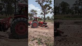 VS1210 KubotaM6040 tractor plowing [upl. by Sackey237]