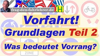 VORFAHRT ERKLÄRT Vorfahrtsregeln erklärt  GRUNDLAGEN TEIL 2  THEORIE LERNEN FÜR DEN FÜHRERSCHEIN [upl. by Ingmar]