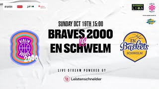 Berlin Braves 2000 vs EN Baskets Schwelm GW4  BARMER 2 Basketball Bundesliga ProB Nord [upl. by Dustie]