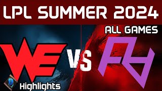 WE vs RA Highlights ALL GAMES LPL Summer 2024 Team WE vs Rare Atom by Onivia [upl. by Harned999]