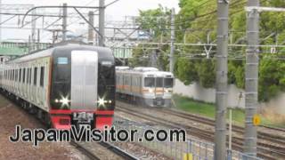 Meitetsu Trains at Jingu Mae Station 神宮前駅の名鉄電車 [upl. by Beichner]