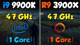 Ryzen 9 3900X 1core vs i9 9900K 1core [upl. by Niwrek501]