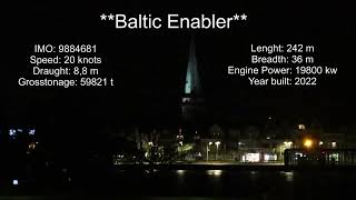 Baltic Enabler auslaufend aus LübeckTravemünde [upl. by Acirem]