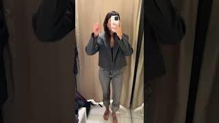 Zara Cropped blazer Autumn look ootd outfits zara whattowear trendyfashion trendyoutfits [upl. by Ydahs]